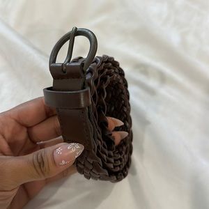 Brown woven belt